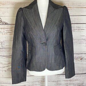 Banana Republic Blazer Women’s size 0 XS Gray Career Jacket Tailored Fit Vintage